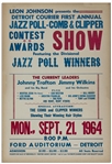 Aretha Franklin Concert Poster at Detroit's Ford Auditorium in 1964 -- Misspelled ''Areatha''